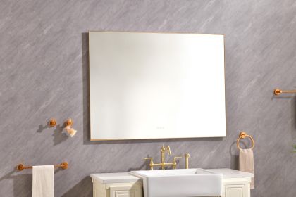 48x 36Inch LED Mirror Bathroom Vanity Mirror with Back Light;  Wall Mount Anti-Fog Memory Large Adjustable Vanity Mirror